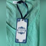 Tempo Paris  Green Tiffin linen Tank Tunic M/L‎ Lightweight Italy Photo 4