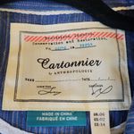 Anthropologie  CARTONNIER BLUE WHITE LINEN BLEND BUTTON FRONT LIGHTWEIGHT BLAZER Photo 14