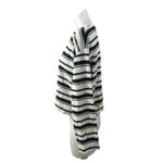 ZARA  Women's White Black Striped Crewneck Long Sleeve Crop Sweater Top Size L Photo 1