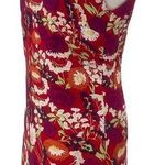 Vintage 90s Esprit Graphic Floral Print Mini Shift Dress Scoop Neck Red Womens 8 Photo 1