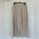 Vera Wang Linen Simply Vera  Women's Cream Extra Wide Leg Pants Photo 1