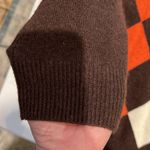 Minnie Rose  100% cashmere Y2K style sweater brown and orange ARGYLE Photo 3