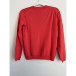 Peter Millar  Women's Merino Wool Long Sleeve V Neck Sweater Orange Size Small Photo 4