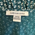 American Eagle Floral Mini Dress Women’s Small Teal Green White Cottagecore Photo 1