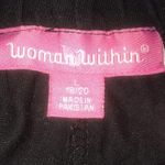 Woman Within  black leggings cotton spandex size L 18/20 Photo 2