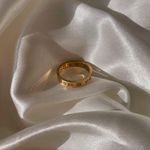 NEW 18K Gold Plated Roman Numeral Ring w/Zircons Size One Size Photo 0