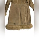 Vintage Y2K Colebrook Penny Lane Coat Camel Suede Mongolian Lamb Fur 2001 Rare Tan Size M Photo 13