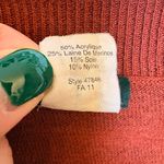 J.Crew  Rust Red Merino Wool Silk V-Neck Sweater Minimalist Workwear M Photo 4