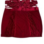 Torrid Curve Red Mesh Lace Cage Cutout Underwire Chemise Lingerie Size 5X Photo 4