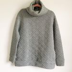 Gap Fit Houndstooth Thick Quilted Cowl Funnel Neck Oversized pullover Small Photo 3