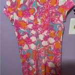 Lilly Pulitzer Lily Pulitzer Vibrant Pink and Orange Patterned Dress Photo 2