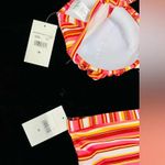 Island Rays NWT Ladies 1X Two Piece Bikini Set Striped Swimsuit Padded Top Pink Photo 14