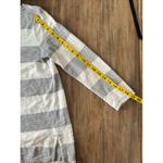 Gap Striped Boatneck Tee Small Gray White Cotton Long Sleeve Top Casual Photo 2