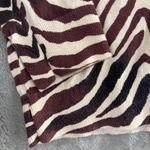 Banana Republic  Lightweight Sweater XL Tan Zebra Mobwife Safari Chic Maximalist Photo 2