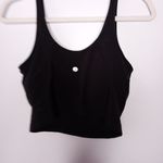 Lululemon  black cropped top with build in bra size 10 Photo 2