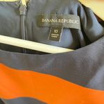 Banana Republic Sleeveless Rugby Stripe Peplum Top Cognac Navy Color Size 10 Photo 6