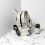 Steve Madden Backpack Purse Embossed Logo White Adjustable Straps Photo 2