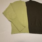 Madison Hudson Sweater Green Color Block Dolman Long Sleeve V Neck M Womens #‎ Size M Photo 7