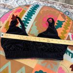 Omnia Chic Velour Black Striped Women's Bra size large Photo 3