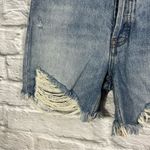 We The Free Jean Shorts 24” Blue Cut Off High Distressed Cotton Denim Jorts Photo 4