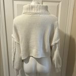 Altar'd State  White Cowl Neck Sweater Modern Ribbed Knit, Size XL Photo 4