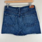 Citizens of Humanity Medium Wash Frayed Hem Mini Jean Skirt Photo 2
