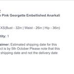 Anarkali Suit Pink Size XS Photo 4