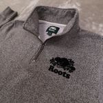 Roots  Canada Quarter Zip Sweatshirt Women's Medium Grey Outdoor Gorpcore Photo 2
