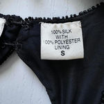 Vintage 80’s Night Vogue 100% Silk Beaded Cocktail Dress Black Silver Photo 5