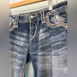 Rock Revival  Faded Blue Skinny Jeans Ornate Chereen Style Photo 6
