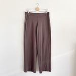 Eileen Fisher  Stretch Crepe Pants Brown Washable Wide Leg Mid Rise Size M Photo 2