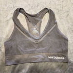 New Balance  Racerback Sports Running Bra Size L Gray Photo 0