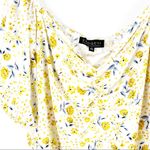 Eloquii Yellow Floral On/Off Shoulder Cropped Top, Size 20 Photo 4