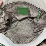 Coach  Leatherwear Hampton 5169 Khaki Cream and green canvas tote bag Photo 3