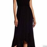 Vanity Room Surplice Knot Midi Dress Black S Photo 0