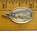 Divine Mercy Pray for Us Jesus I Trust In You Silver Tone Italian Italy Photo 3