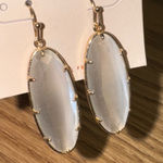 14th & Union  Gold and Cream Oval Earrings Photo 0