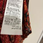 Billabong  Dress Long Sleeve Mini Dress Dark Floral V Neck Red Black Medium Photo 6