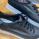 Geox  Respira Women's Black Leather Lace Up Low Top Sneaker Shoes Size 7 S17 Photo 5