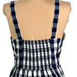 J.Crew Blue White Buffalo Gingham Check Midi Dress Size S Nautical Resort Rush Photo 6
