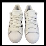 Adidas  Superstar Women’s S6 White Black Croc Pattern Classic Shell Toe Sneakers Photo 4