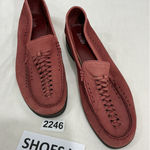 Womans Judith Mauve Suede Slip On Perforated Loafer Flats Size 10 W NWOT Pink Photo 0