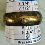 Vintage Etched Brass Bangle Photo 7