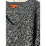 Joe Fresh  Marled Black White V-Neck Knit Pullover Stretch Sweater Size Medium Photo 3