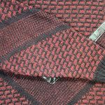 Vintage 1990s Eric Rhodes Geometric Black Leather Trim Knit Sweater Size M Photo 2