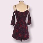 Hollister  floral print cold shoulder smocked romper Photo 2
