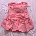 Forever 21  x Betsy Johnson Pink Rose Strapless Bubble Skirt Dress Photo 0