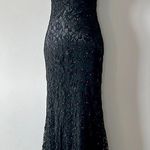 Beaded Prom Dress Black Size 6 Photo 4