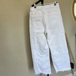 ZARA Straight Wide Leg Jeans in Ivory White size 8 Photo 4
