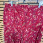 Ralph Lauren Lauren Jeans Co. Red Paisley Crops Size 16W Photo 3